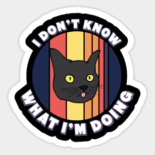 Confused Funny Cat Sticker